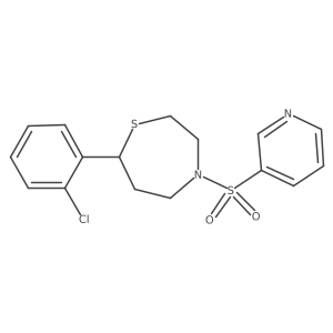 7-(2-Chlorophenyl)-4-(pyridin-3-ylsulfonyl)-1,4-thiazepane Structure
