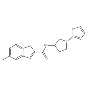 5-fluoro-N-(1-(thiazol-2-yl)pyrrolidin-3-yl)benzo[b]thiophene-2-carboxamide Structure