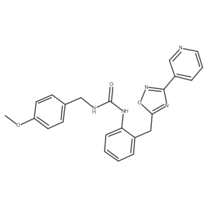 1-(4-Methoxybenzyl)-3-(2-((3-(pyridin-3-yl)-1,2,4-oxadiazol-5-yl)methyl)phenyl)urea结构式
