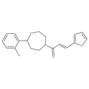 (E)-1-(7-(2-chlorophenyl)-1,4-thiazepan-4-yl)-3-(furan-2-yl)prop-2-en-1-one Structure