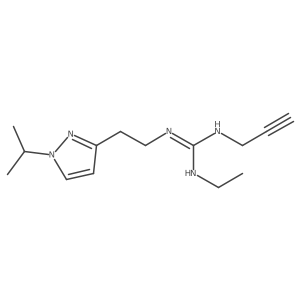 N-ethyl-N''-(prop-2-yn-1-yl)-N'-{2-[1-(propan-2-yl)-1H-pyrazol-3-yl]ethyl}guanidine结构式