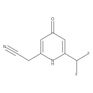2-(Difluoromethyl)-4-hydroxypyridine-6-acetonitrile结构式