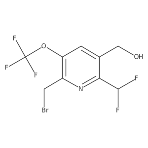 2-(Bromomethyl)-6-(difluoromethyl)-3-(trifluoromethoxy)pyridine-5-methanol结构式