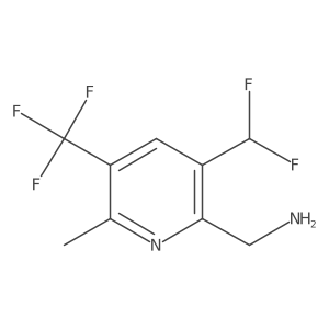 2-(Aminomethyl)-3-(difluoromethyl)-6-methyl-5-(trifluoromethyl)pyridine Structure