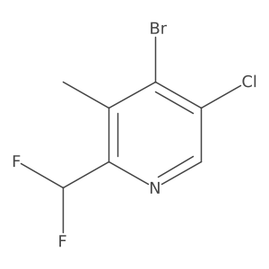 4-Bromo-5-chloro-2-(difluoromethyl)-3-methylpyridine Structure