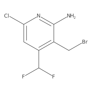 3-(Bromomethyl)-6-chloro-4-(difluoromethyl)pyridin-2-amine Structure