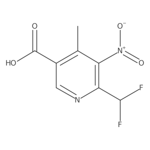 2-(Difluoromethyl)-4-methyl-3-nitropyridine-5-carboxylic acid结构式