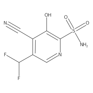 4-Cyano-5-(difluoromethyl)-3-hydroxypyridine-2-sulfonamide Structure