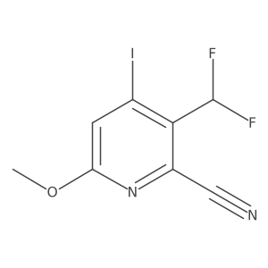 3-(Difluoromethyl)-4-iodo-6-methoxypicolinonitrile结构式