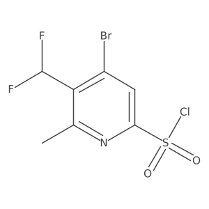 4-Bromo-3-(difluoromethyl)-2-methylpyridine-6-sulfonyl chloride Structure
