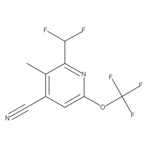 2-(Difluoromethyl)-3-methyl-6-(trifluoromethoxy)isonicotinonitrile结构式