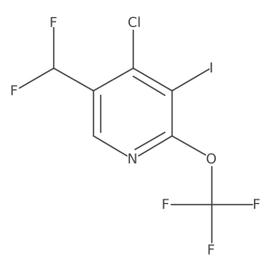 4-Chloro-5-(difluoromethyl)-3-iodo-2-(trifluoromethoxy)pyridine Structure