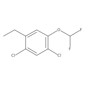 1,5-Dichloro-2-difluoromethoxy-4-ethylbenzene结构式