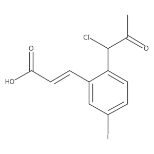 2-(1-Chloro-2-oxopropyl)-5-iodocinnamic acid Structure