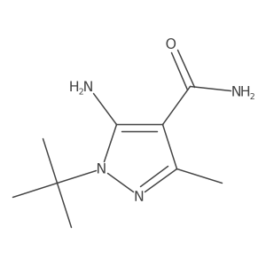 1-tert-butyl-3-methyl-5-amino-1H-pyrazole-4-carboxamide Structure