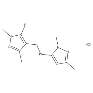 N-[(5-fluoro-1,3-dimethylpyrazol-4-yl)methyl]-2,5-dimethylpyrazol-3-amine;hydrochloride Structure