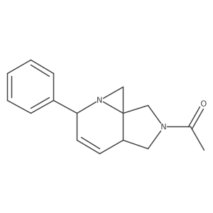 1-((3aR,6S,8aR)-6-phenyl-3a,6-dihydro-1H,8H-azirino[1,2-a]pyrrolo[3,4-b]pyridin-2(3H)-yl)ethan-1-one Structure