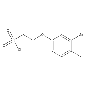 2-(3-Bromo-4-methylphenoxy)ethane-1-sulfonyl chloride结构式