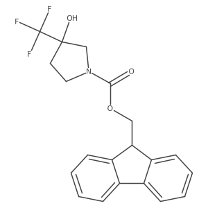 (9H-fluoren-9-yl)methyl 3-hydroxy-3-(trifluoromethyl)pyrrolidine-1-carboxylate Structure