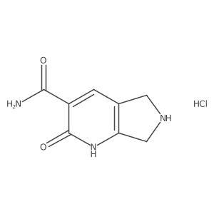 2-oxo-2,5,6,7-tetrahydro-1H-pyrrolo[3,4-b]pyridine-3-carboxamide hydrochloride结构式