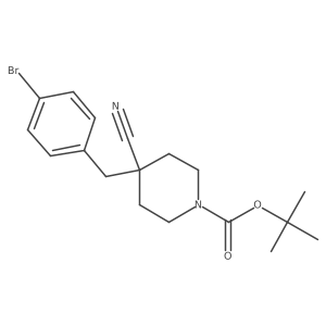 Tert-butyl 4-(4-bromobenzyl)-4-cyanopiperidine-1-carboxylate Structure