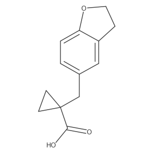 1-[(2,3-Dihydro-1-benzofuran-5-yl)methyl]cyclopropane-1-carboxylic acid Structure