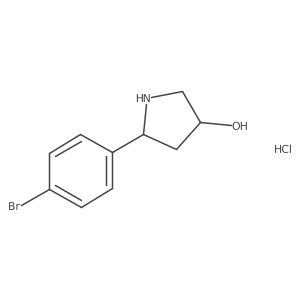 5-(4-Bromophenyl)pyrrolidin-3-ol hydrochloride Structure