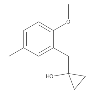 1-[(2-Methoxy-5-methylphenyl)methyl]cyclopropan-1-ol结构式