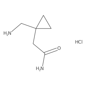 2-[1-(Aminomethyl)cyclopropyl]acetamide hydrochloride Structure