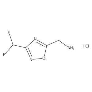 [3-(Difluoromethyl)-1,2,4-oxadiazol-5-yl]methanamine hydrochloride结构式