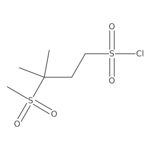 3-Methanesulfonyl-3-methylbutane-1-sulfonyl chloride Structure