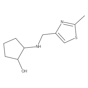 Cyclopentanol, 2-[[(2-methyl-4-thiazolyl)methyl]amino]-, (1R,2R)-结构式