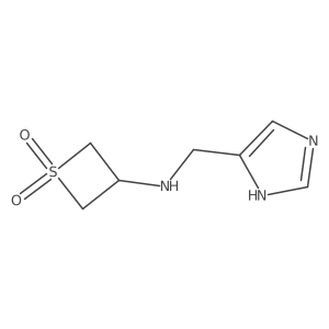 3-{[(1H-imidazol-5-yl)methyl]amino}-1lambda6-thietane-1,1-dione结构式