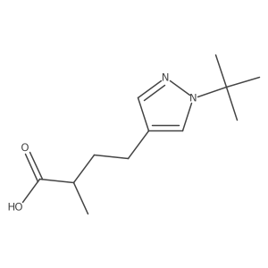 4-(1-tert-butyl-1H-pyrazol-4-yl)-2-methylbutanoic acid Structure