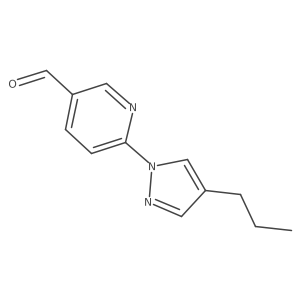 6-(4-propyl-1H-pyrazol-1-yl)pyridine-3-carbaldehyde结构式