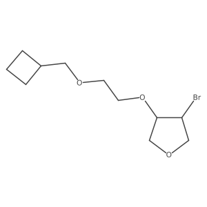 3-Bromo-4-[2-(cyclobutylmethoxy)ethoxy]oxolane Structure