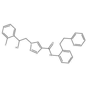 1-(2-(2-fluorophenyl)-2-hydroxyethyl)-N-(2-(2-(pyridin-2-yl)ethyl)phenyl)-1H-1,2,3-triazole-4-carboxamide Structure