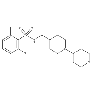 2,6-difluoro-N-((1-(tetrahydro-2H-pyran-4-yl)piperidin-4-yl)methyl)benzenesulfonamide结构式