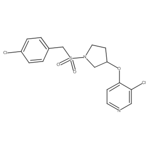 3-Chloro-4-((1-((4-chlorobenzyl)sulfonyl)pyrrolidin-3-yl)oxy)pyridine结构式