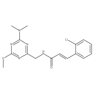 (E)-3-(2-chlorophenyl)-N-((4-(dimethylamino)-6-methoxy-1,3,5-triazin-2-yl)methyl)acrylamide Structure