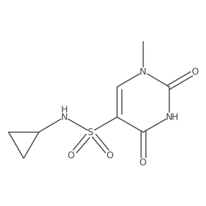 N-Cyclopropyl-1-methyl-2,4-dioxo-1,2,3,4-tetrahydropyrimidine-5-sulfonamide结构式