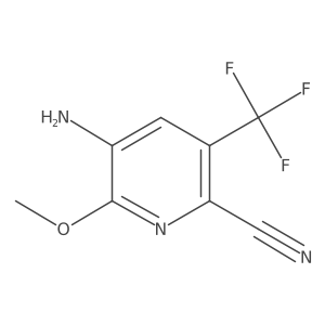 5-Amino-6-methoxy-3-(trifluoromethyl)picolinonitrile结构式