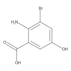 2-Amino-3-bromo-5-hydroxybenzoic acid结构式
