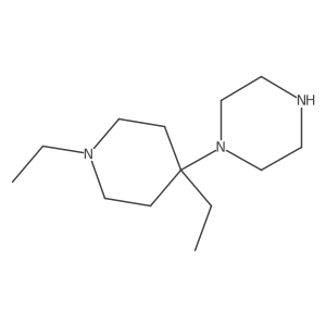 1-(1,4-Diethylpiperidin-4-yl)piperazine结构式