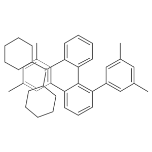 Dicyclohexyl(6'-(3,5-dimethylphenyl)-3'',5''-dimethyl-[1,1':2',1''-terphenyl]-2-yl)phosphane Structure