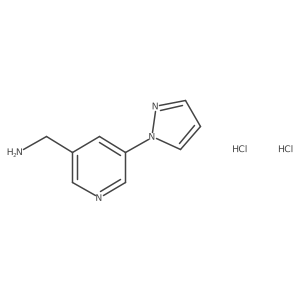 (5-(1H-pyrazol-1-yl)pyridin-3-yl)methanamine dihydrochloride结构式