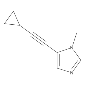 5-(2-cyclopropylethynyl)-1-methyl-1H-imidazole结构式