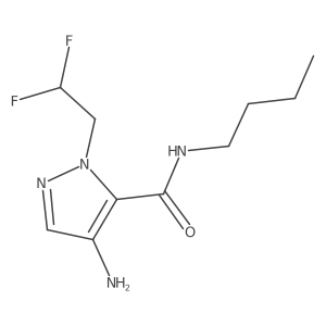 4-Amino-N-butyl-1-(2,2-difluoroethyl)-1H-pyrazole-5-carboxamide结构式
