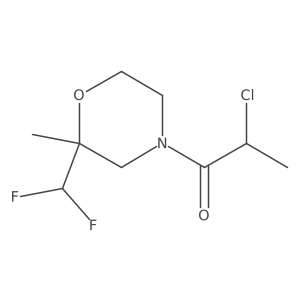 2-Chloro-1-[2-(difluoromethyl)-2-methylmorpholin-4-yl]propan-1-one结构式