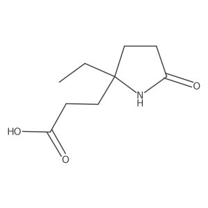 3-(2-Ethyl-5-oxopyrrolidin-2-YL)propanoic acid结构式